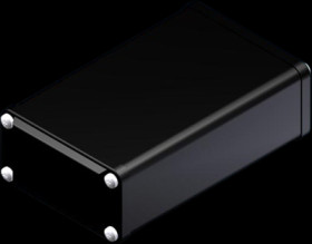 Aluminum Profile enclosure, (L x W x H) 68 x 43 x 23 mm, black, MTK465.9
