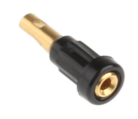 Gniazdo bananowe Żeński Połączenie lutowane typ Gniazdo bananowe Czarny 20A Staubli rozmiar 1mm
