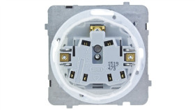 Karo Gniazdo Bryzgoszczelne Z/U Ip44 Z Przesłonami Klapka Biała Gph-1Szp/M/00/W