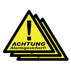 PENTATECH 40201 Warning Alarm Label German 3-Pack Triangular Inside