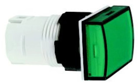 Główka wskaźnika św. prostokątna ziel. O16 zintegr. LED ZB6DV3