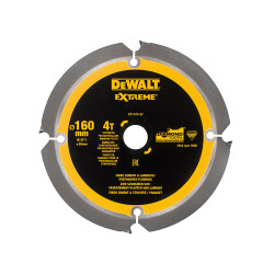 DEWALT DT1470-QZ Extreme PCD Fibre Cement Saw Blade 160 x 20mm x 4T