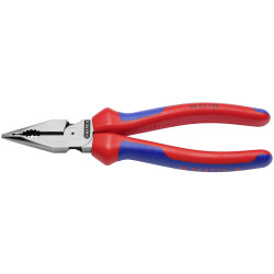 KNIPEX 08 22 185 Needle-Nose Combination Pliers Black Atramentized 185 mm