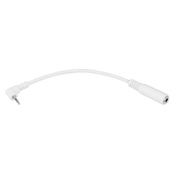 ZŁĄCZE WTYK 2,5 KĄT / GNIAZDO 3.5 PRZEJŚCIÓWKA KABEL BIAŁA