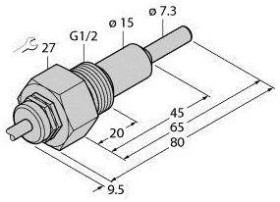 Turck Czujnik zanurzeniowy FCS-G1/2A4-NAEX0/AL065 6870346 1 szt.