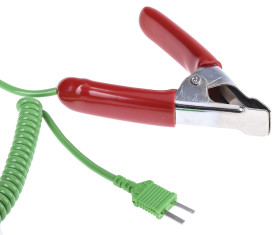 Czujnik temperatury K Powierzchniowa Zacisk rurowy Wtyk miniaturowy długość 110mm średnica 25mm dł. kabla 2m RS PRO