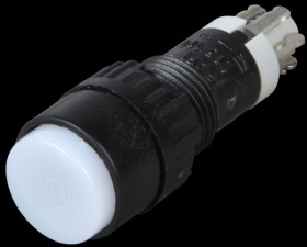 1.15.106.301/0214 Button, 24 V, 0.5 A, 1 NC/1 NO, Ø 9.1 mm, white