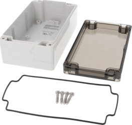 PC enclosure, (L x W x H) 160 x 89 x 61 mm, light gray (RAL 7035), IP66, 1554J2GYSL