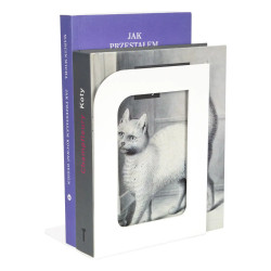 Podpórka pod książki uniwersalna ostra krawędź prawa biała