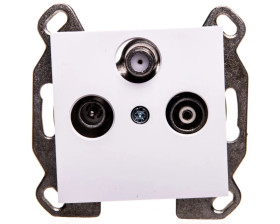 Lumina Gniazdo antenowe RTV-SAT przelotowe białe WL3120