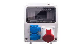 Rozdzielnica Budowlana Rs-9 9-Mod. 2X2p+Z, 32A/5P, Ip44 Bez Zabezpieczeń 6232-00