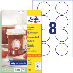Avery-Zweckform 5081 All-purpose labels White Paper 65mm Removable 80 pcs