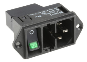 Złącze IEC IEC C14 Montaż na panelu Męski 10A Proste liczba bezp 1 Szybkozłączne Schurter