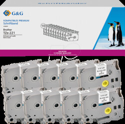 20101 Replacement tape for TZe-221, 10 pieces