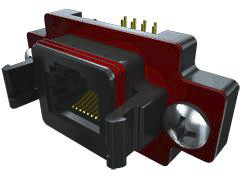 Złącze RJ45 Żeński Złącze RJ45 Montaż na panelu Samtec, 90°