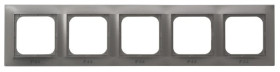IMPRESJA Ramka pięciokrotna do łączników IP44 tytan RH-5Y/23