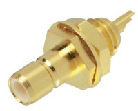 WSMB-P Wtyk SMB na panel, prosty, częstotliwość do 4GHz