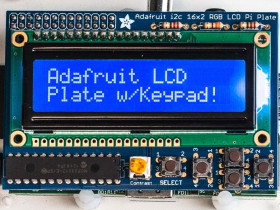Adafruit Blue&amp;White 16x2 LCD+Keypad Kit for Raspberry Pi
