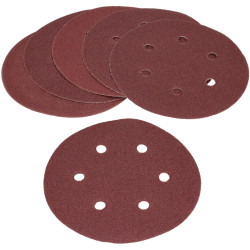 Flexovit 63642526396 Hook &amp; Loop Sanding Discs 150mm Medium 80G - Pack Of 6