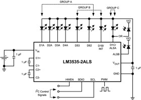 Multi-display LED driver with Ambient Light Sensing and Dynamic backlight control Compatibility