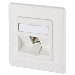 Metz Connect 130B12D11002-E Flush Mount Network Outlet CAT 6A 1-Port Pure White