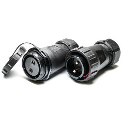 Złącze wielostykowe przemysłowe 2-pinowe Montaż na kablu Wtyczka, gniazdo RS PRO