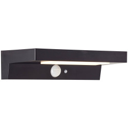 Brilliant G40415/06 Barker Solar Outdoor Wall Light 3W Warm White Black
