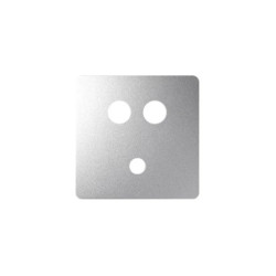 Simon 82 Pokrywa gniazda Mini jack + 2 RCA aluminium 8201092-093