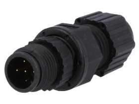Złącze M12, męskie, PIN:5, wtyk, proste, 250V MSAP-05BMMA-SL8001