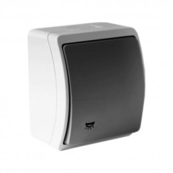 Włącznik wyłącznik światła łącznik pojedynczy IP44 popiel/grafit 156-08 DV 8264