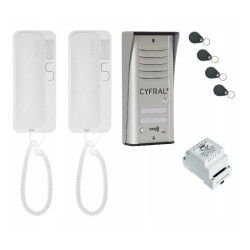 Zestaw Domof. Cosmo 2ab alumin. Cyfral/2 unifony SMART /Domofonowy RFID