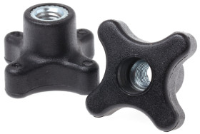 Pokrętło mocujące M8 długość gwintu: 12mm średnica pokrętła 40mm średnica gwintu: 8mm Z czterema ramionami Otwór