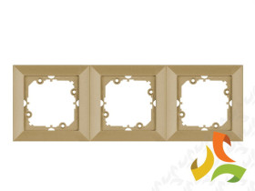 PERŁA Ramka 3 potrójna złoto metalik Ra-3P ABEX