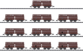 Wagon towarowy zamknięty MiniTrix 15013 Wagon towarowy zamknięty MiniTrix 15013 Zestaw 10 wagonów samowyładowczych Erz I