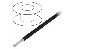 1853-Bk005 Przewód Na Rolce 30,5M Linka Cu 26Awg Pvc Czarny 600V