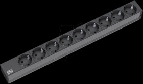 333.506 Socket strip 19", 1U, 9-way