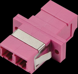 62055D-K-EV FO adapter, LC / LC duplex, OM4, eric violet