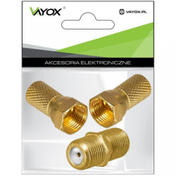 ZESTAW DO LACZENIA KABLI SAT 2X WTYK F G
