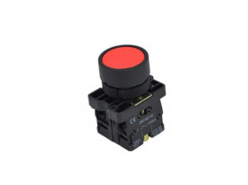 PRZYCISK STEROWNICZY Z TWORZYWA CZERWONY fi22mm NO NC