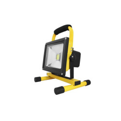 Halogen LED 20W z akumulatorem zimny,ładwarka 12V/230V