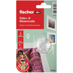 Fischer 545953 picture claw 8pcs Easy picture hanging no tools needed