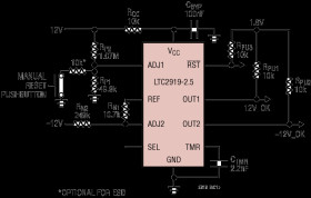Precision Triple/Dual Input UV, OV and Negative Voltage Monitor