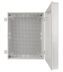 Obudowa ABS 500x400x200, wodoszczelna z zawiasami i płytą montażową AWB504020