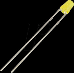 L-56BYD Flashing LED, 5 mm, wired, 2-pin, yellow, 20 mcd, 60°