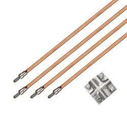 Uziom kompletny kuty pomiedziowany / miedziowany St/Cu powłoka 250um Cu 14,2 mm 6m