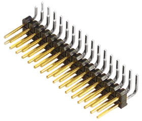 Złącze szpilkowe 32-pinowe TSW raster: 2.54 mm Kąt prosty 2-rzędowe Samtec Otwór przelotowy 450 V Bez osłony