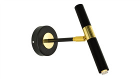 Kinkiet Monza Black / Gold 1Xg9 8W Mlp6332 Milagro