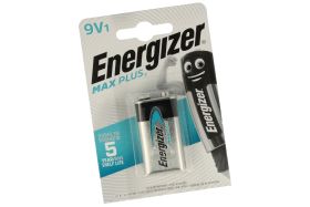 Bateria; alkaliczna; 6LR61 Energizer Max Plus; 9V; blister; 16,5x25,5x47,5mm; Energizer; 6LR61; 9V 6F22 6LR61