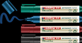 4-22-4 Permanent marker, eco-friendly, assorted in 4 colours