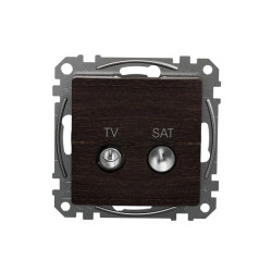 Gniazdo TV/SAT końcowe (4dB), wenge, efekt drewna, Sedna Design i Elements SDD181471S